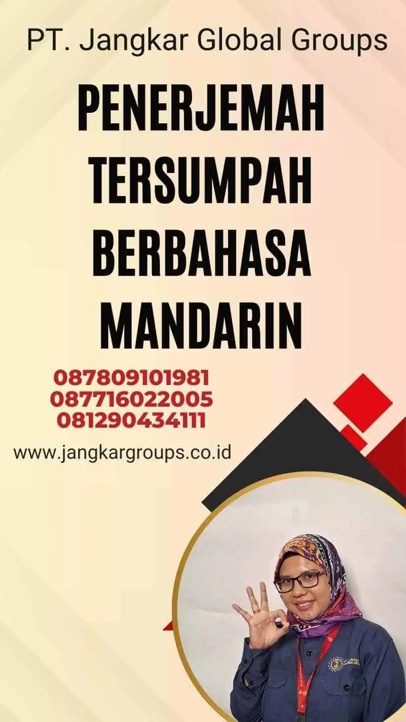 Penerjemah Tersumpah Berbahasa Mandarin