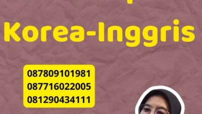 Penerjemah Tersumpah Korea-Inggris