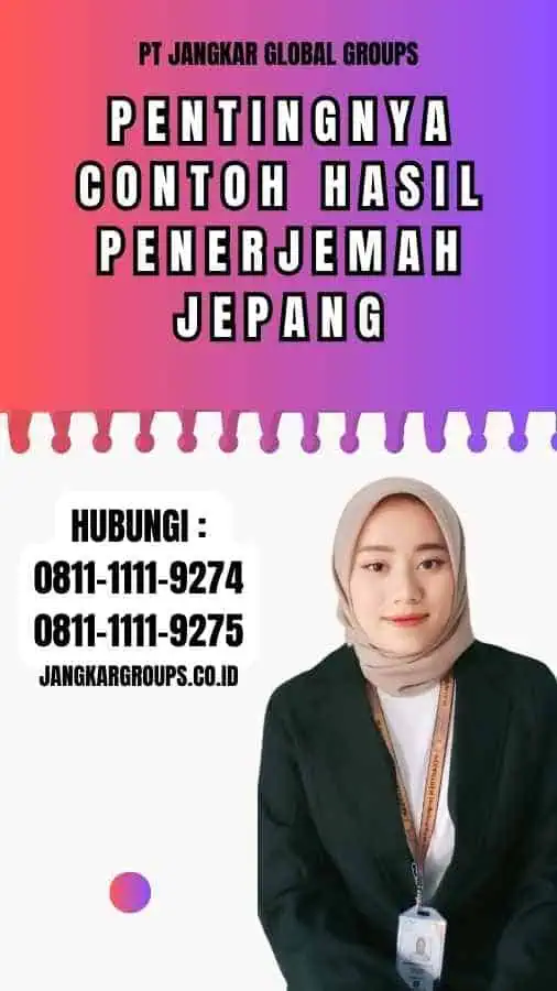 Pentingnya Contoh Hasil Penerjemah Jepang