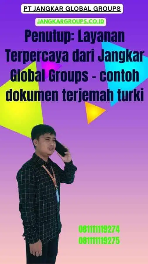 Penutup Layanan Terpercaya dari Jangkar Global Groups - contoh dokumen terjemah turki