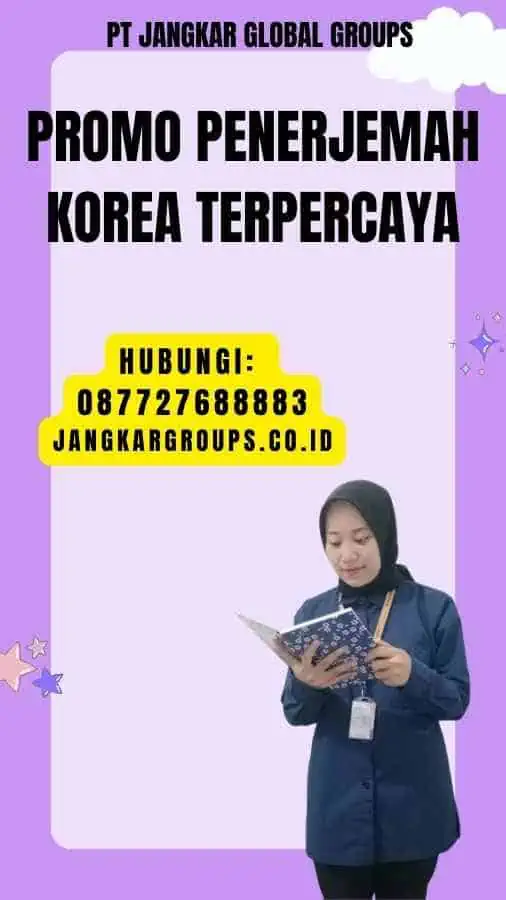 Promo Penerjemah Korea Terpercaya