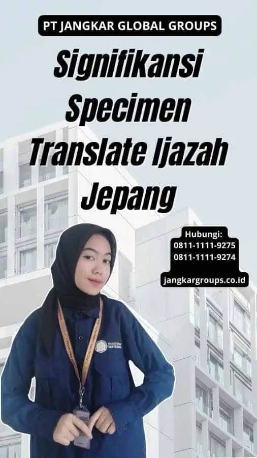 Signifikansi Specimen Translate Ijazah Jepang