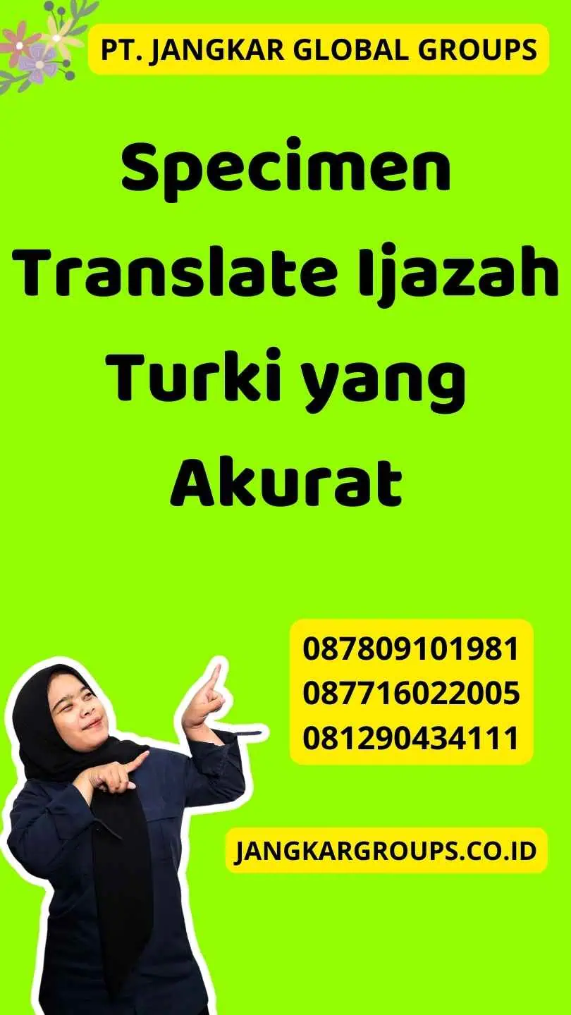 Specimen Translate Ijazah Turki yang Akurat