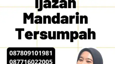 Spesimen Translate Ijazah Mandarin Tersumpah