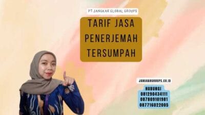 Tarif Jasa Penerjemah Tersumpah