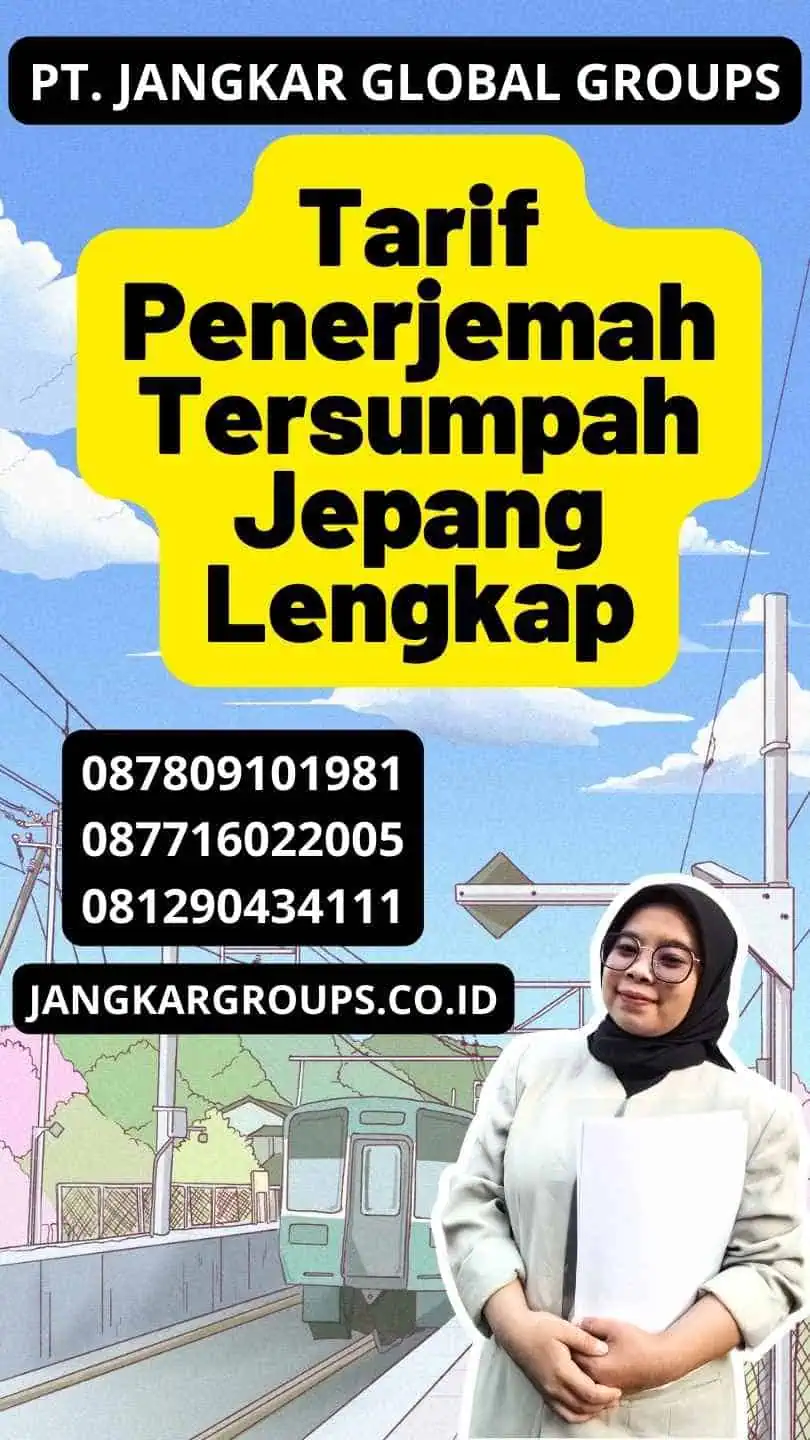 Tarif Penerjemah Tersumpah Jepang Lengkap