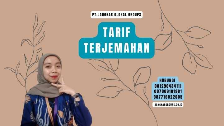 Tarif Terjemahan