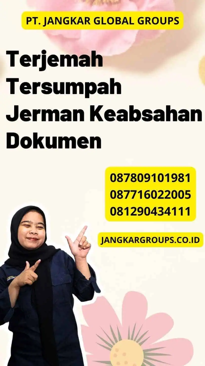 Terjemah Tersumpah Jerman Keabsahan Dokumen