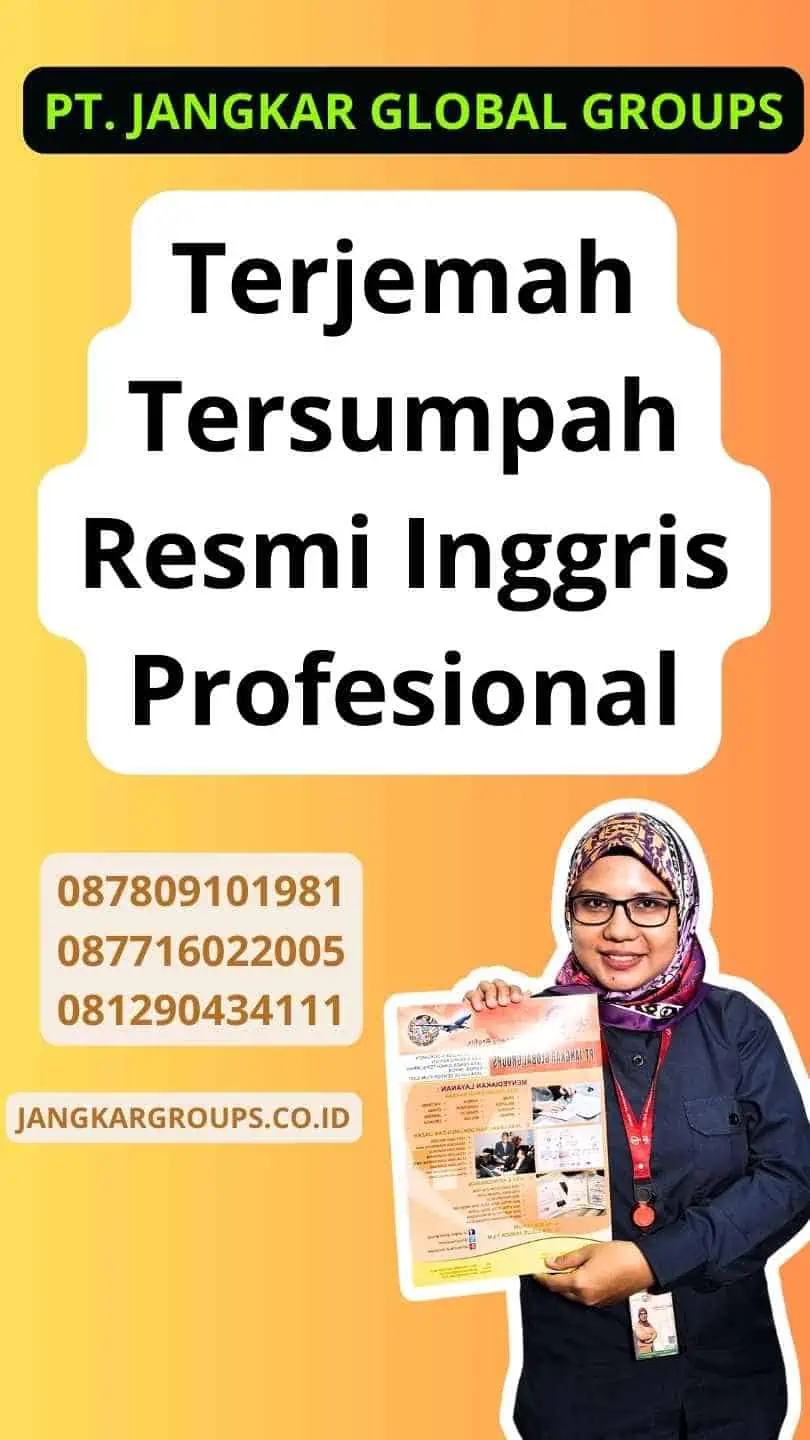 Terjemah Tersumpah Resmi Inggris Profesional