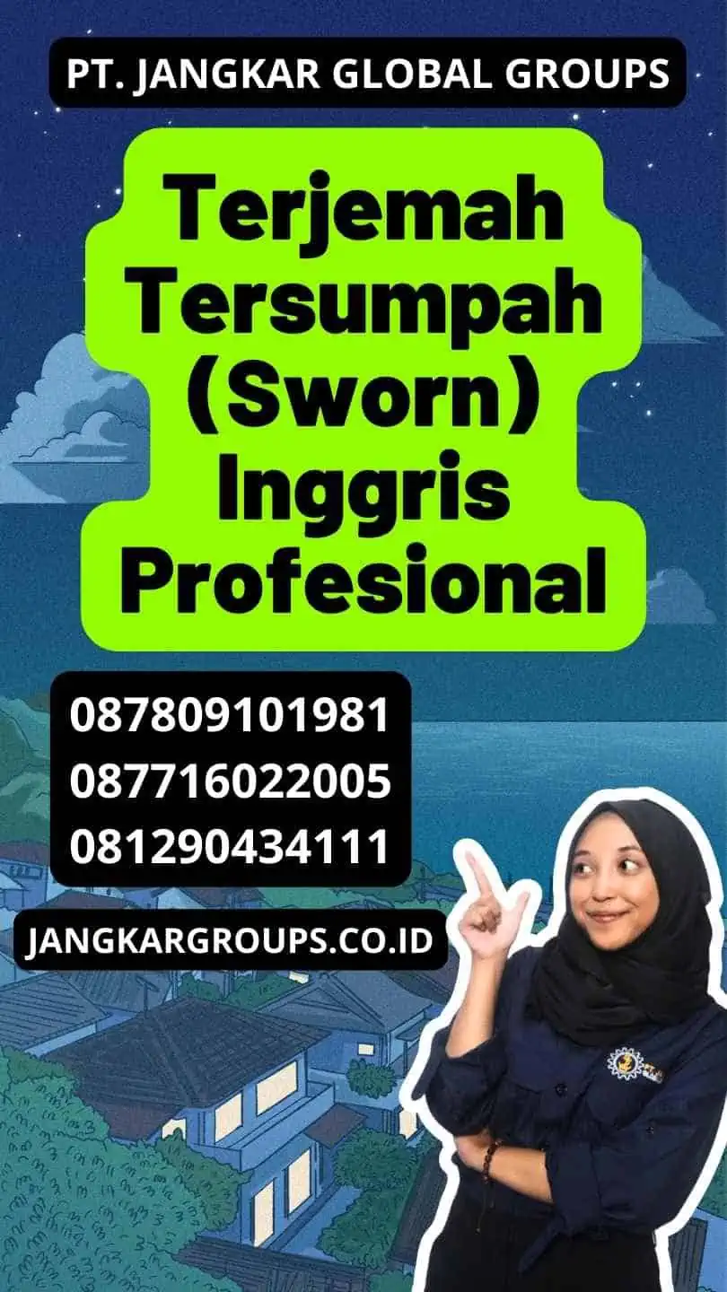 Terjemah Tersumpah (Sworn) Inggris Profesional