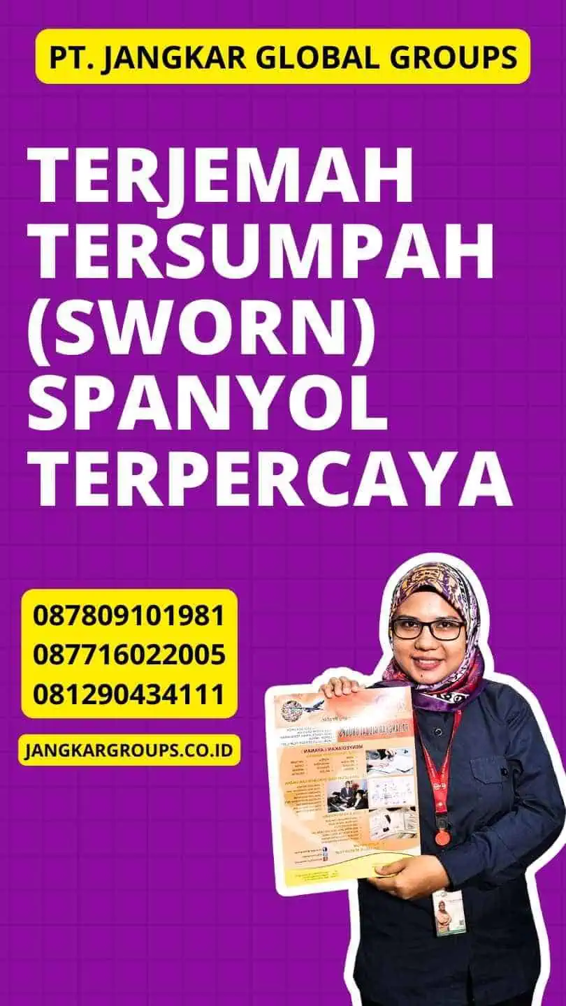 Terjemah Tersumpah (Sworn) Spanyol Terpercaya