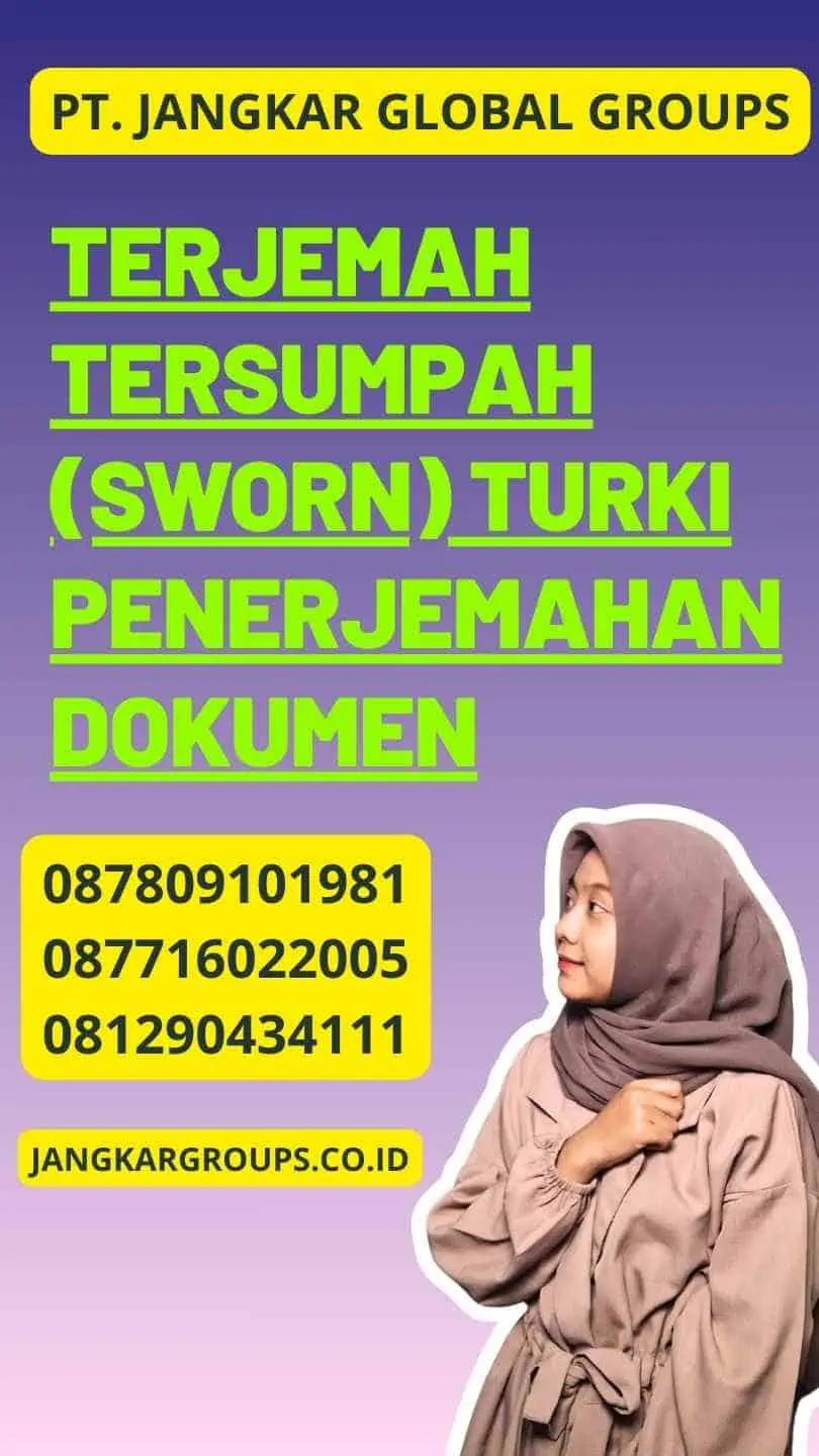 Terjemah Tersumpah (Sworn) Turki Penerjemahan Dokumen