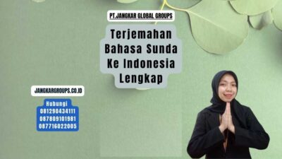 Terjemahan Bahasa Sunda Ke Indonesia Lengkap