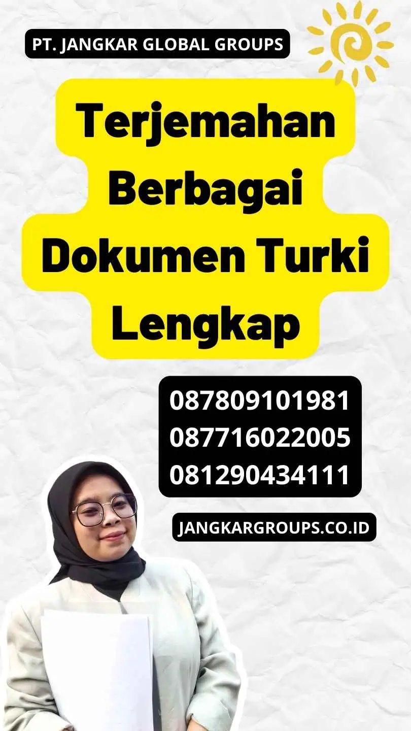 Terjemahan Berbagai Dokumen Turki Lengkap