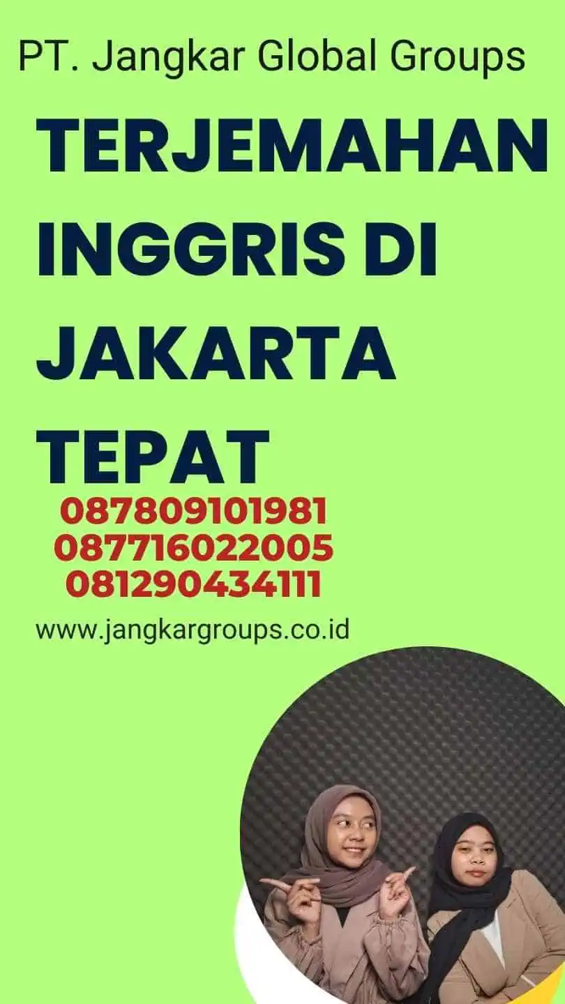 Terjemahan Inggris di Jakarta Tepat