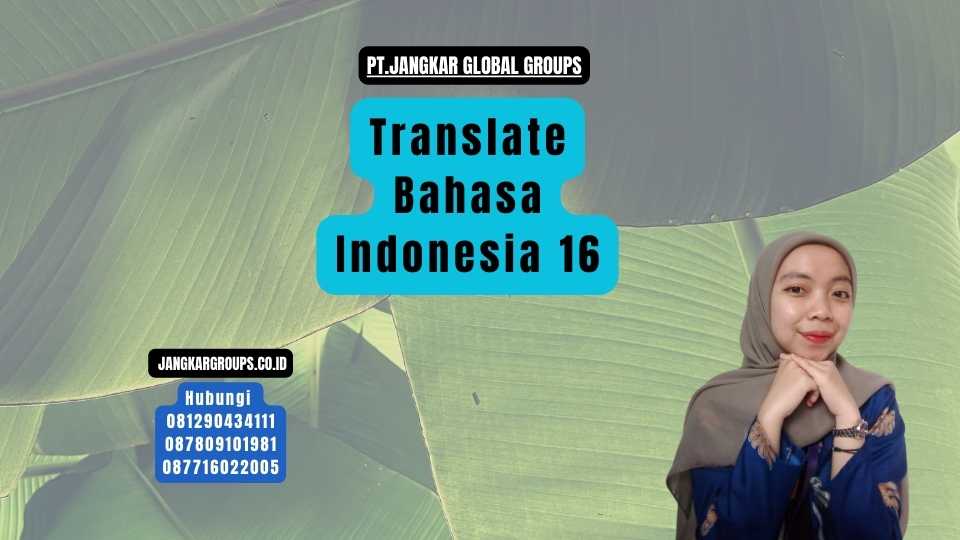 Translate Bahasa Indonesia 16