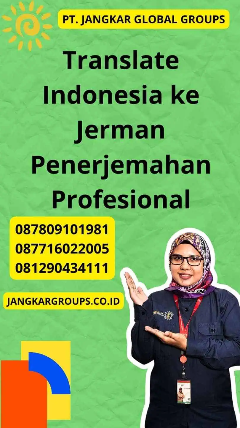 Translate Indonesia ke Jerman Penerjemahan Profesional