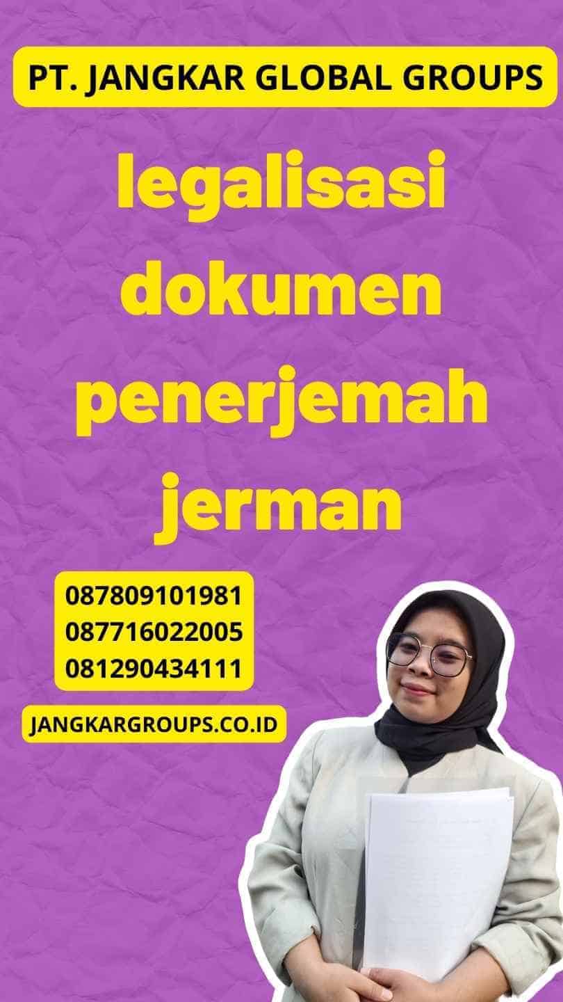 legalisasi dokumen penerjemah jerman