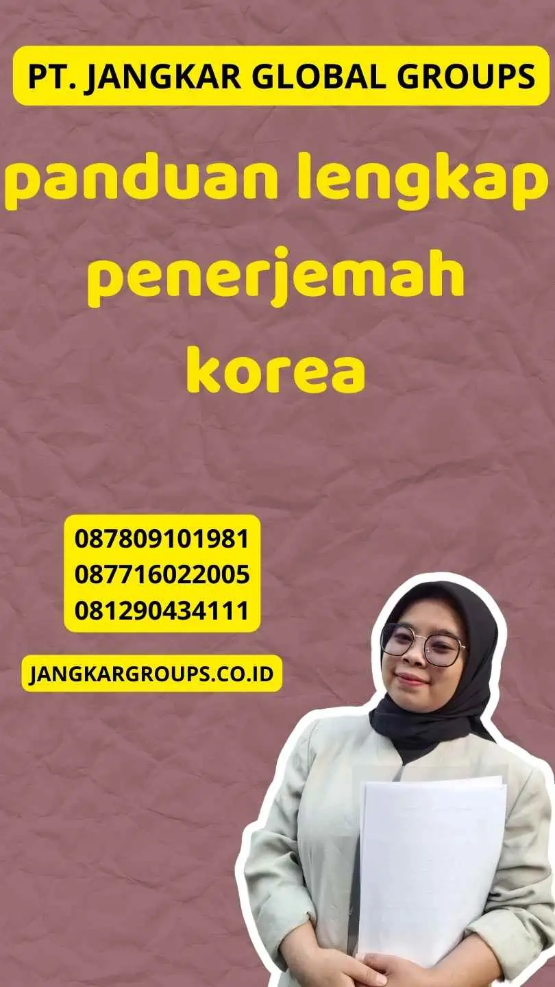 panduan lengkap penerjemah korea