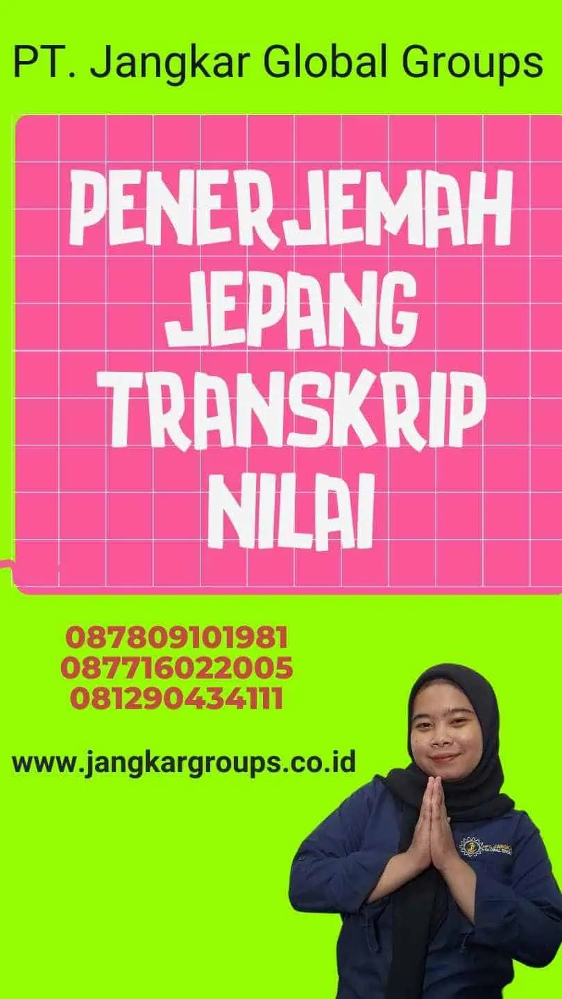 penerjemah jepang transkrip nilai