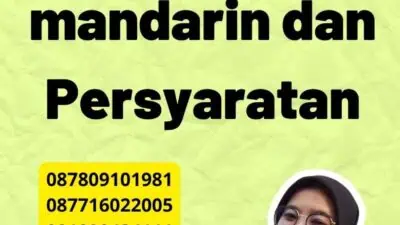 translate indonesia ke mandarin dan Persyaratan