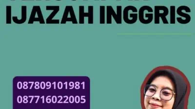 translate tersumpah ijazah inggris