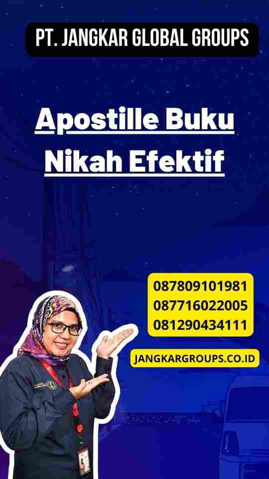 Apostille Buku Nikah Efektif