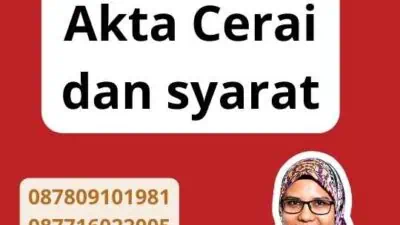 Bukti Legalisasi Akta Cerai dan syarat