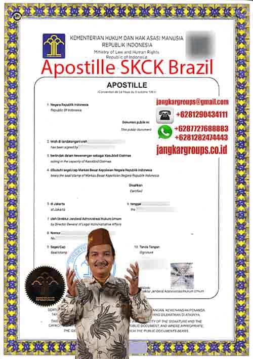 Contoh Apostille SKCK Brazil