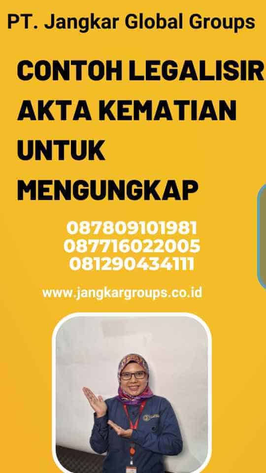 Contoh Legalisir Akta Kematian Untuk Mengungkap