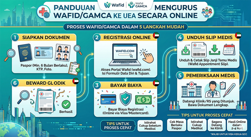 Infografis Medical Gamca Wafid UAE