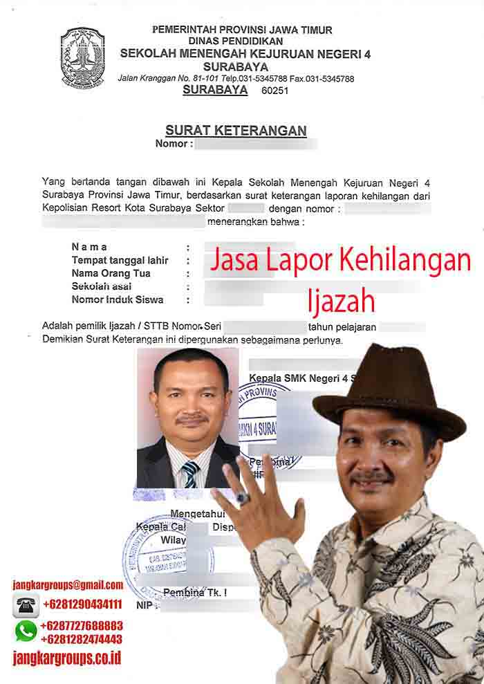 Jasa Lapor Kehilangan Ijazah