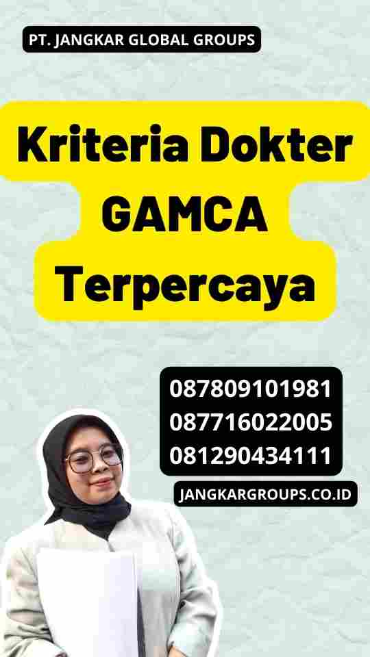 Kriteria Dokter GAMCA Terpercaya