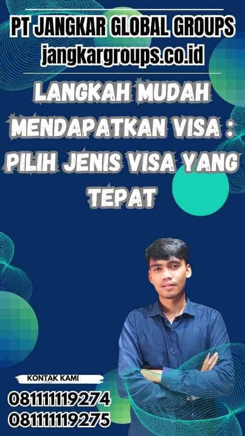 Langkah Mudah Mendapatkan Visa : Pilih Jenis Visa yang Tepat