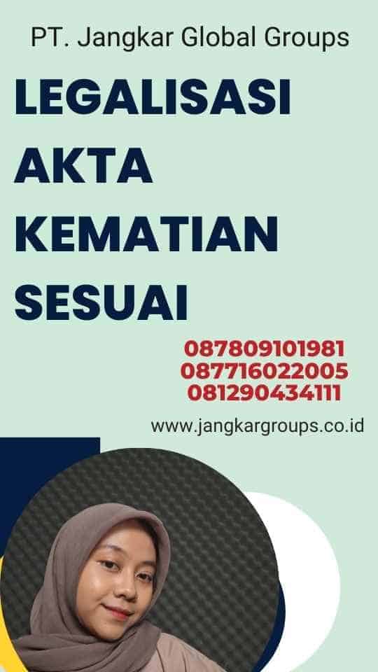 Legalisasi Akta Kematian Sesuai