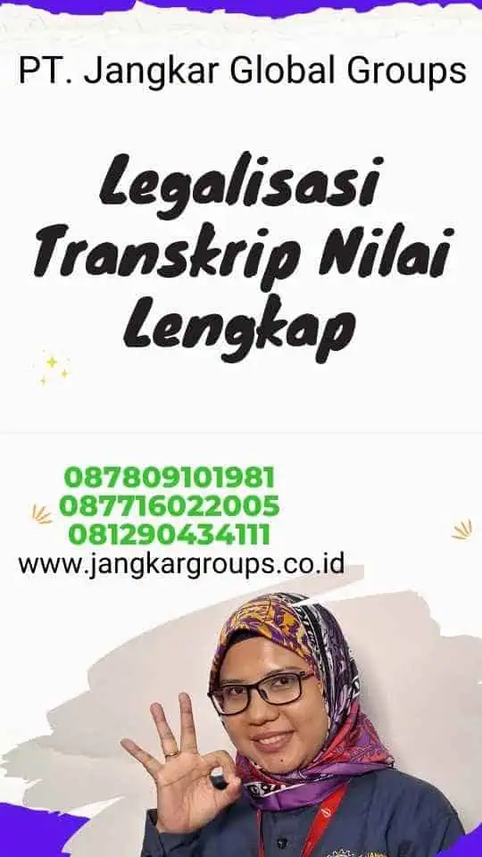 Legalisasi Transkrip Nilai Lengkap