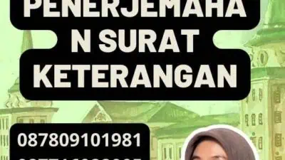 Legalisir Notaris Penerjemahan Surat Keterangan