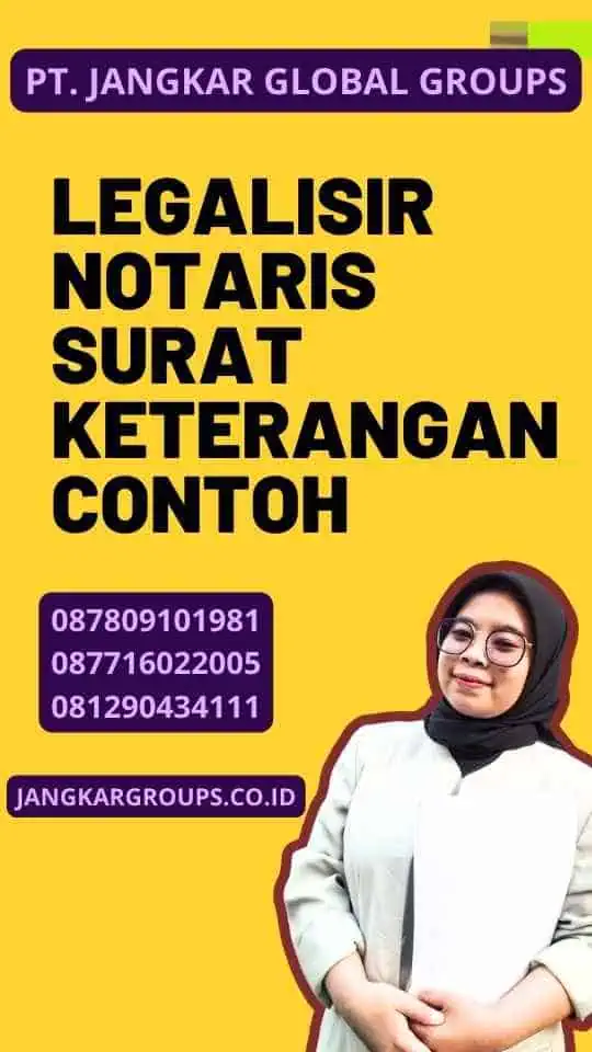 Legalisir Notaris Surat Keterangan Contoh