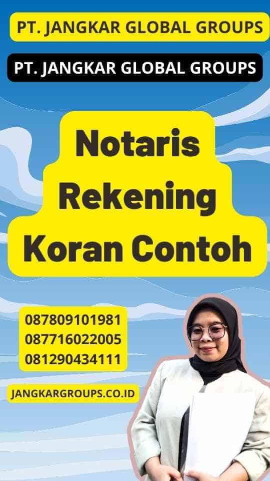 Notaris Rekening Koran Contoh