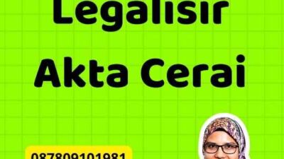 Pengesahan Legalisir Akta Cerai