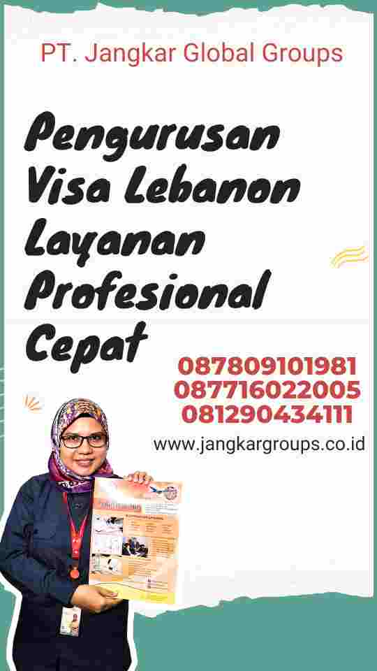 engurusan Visa Lebanon dengan Layanan Profesional Cepat Visa Lebanon adalah langkah awal yang penting bagi siapa pun yang ingin menjelajahi keindahan negara yang kaya akan sejarah dan budaya ini. Namun, proses pengurusan visa sering kali dapat menjadi rumit dan memakan waktu. Dalam artikel ini, kami akan membahas betapa pentingnya memiliki layanan pengurusan visa Lebanon yang profesional dan cepat. Kami juga akan menjelaskan apa itu Apostille, persyaratan yang dibutuhkan untuk mengurusnya, serta bagaimana Jangkar Global Groups, sebuah layanan dari PT. Jangkar Global Groups, dapat membantu Anda dalam proses ini. Apa Itu Apostille? Sebelum membahas lebih jauh tentang pengurusan visa Lebanon, penting untuk memahami konsep Apostille. Apostille adalah proses sertifikasi yang digunakan untuk mengesahkan keabsahan dokumen hukum di luar negeri. Dokumen-dokumen seperti akta kelahiran, ijazah, dan surat nikah perlu di-Apostille agar diakui secara internasional. Persyaratan untuk Mengurus Apostille Proses pengurusan Apostille bisa menjadi rumit tergantung pada negara yang bersangkutan, namun, ada beberapa persyaratan umum yang harus dipenuhi: Dokumen Asli: Pastikan Anda memiliki dokumen asli yang akan disertifikasi dengan Apostille. Legalitas Dokumen: Beberapa negara mungkin memerlukan dokumen Anda untuk dilegalisir sebelum di-Apostille. Formulir Permohonan: Isi formulir permohonan Apostille dengan benar dan lengkap. Biaya Pengurusan: Siapkan biaya yang diperlukan untuk proses pengurusan Apostille. Jangkar Global Groups: Layanan Profesional dan Cepat untuk Visa Lebanon Jangkar Global Groups merupakan mitra ideal Anda dalam mengurus visa Lebanon dengan layanan yang profesional dan cepat. Mereka memiliki tim ahli yang siap membantu Anda melewati proses pengurusan visa dengan lancar dan efisien. Mengapa Memilih Jangkar Global Groups? Jangkar Global Groups telah lama dikenal sebagai penyedia layanan pengurusan visa yang handal dan berkualitas. Mereka tidak hanya menawarkan layanan yang profesional, tetapi juga memberikan kecepatan dalam menyelesaikan proses pengurusan visa bagi pelanggan mereka. Ajakan untuk Menggunakan Jasa Apostille Dengan menggunakan layanan dari Jangkar Global Groups, Anda dapat memastikan bahwa proses pengurusan visa Lebanon Anda akan berjalan dengan lancar dan efisien. Jangan biarkan birokrasi dan prosedur yang rumit menghambat Anda dalam menjelajahi Lebanon. Manfaatkan layanan yang ditawarkan oleh Jangkar Global Groups dan nikmati perjalanan Anda tanpa stres dan kesulitan. Penutup Jasa Apostille Jangkar Global Groups adalah solusi terbaik untuk pengurusan visa Lebanon dengan layanan yang profesional dan cepat. Dengan komitmen untuk memberikan pelayanan terbaik kepada pelanggan, Anda dapat mempercayakan Jangkar Global Groups untuk membantu Anda melewati proses pengurusan visa dengan mudah. Jangan ragu untuk menghubungi mereka hari ini dan mulailah perjalanan Anda ke Lebanon yang menakjubkan! engurusan Visa Lebanon dengan Layanan Profesional Cepat Visa Lebanon adalah langkah awal yang penting bagi siapa pun yang ingin menjelajahi keindahan negara yang kaya akan sejarah dan budaya ini. Namun, proses pengurusan visa sering kali dapat menjadi rumit dan memakan waktu. Dalam artikel ini, kami akan membahas betapa pentingnya memiliki layanan pengurusan visa Lebanon yang profesional dan cepat. Kami juga akan menjelaskan apa itu Apostille, persyaratan yang dibutuhkan untuk mengurusnya, serta bagaimana Jangkar Global Groups, sebuah layanan dari PT. Jangkar Global Groups, dapat membantu Anda dalam proses ini. Apa Itu Apostille? Sebelum membahas lebih jauh tentang pengurusan visa Lebanon, penting untuk memahami konsep Apostille. Apostille adalah proses sertifikasi yang digunakan untuk mengesahkan keabsahan dokumen hukum di luar negeri. Dokumen-dokumen seperti akta kelahiran, ijazah, dan surat nikah perlu di-Apostille agar diakui secara internasional. Persyaratan untuk Mengurus Apostille Proses pengurusan Apostille bisa menjadi rumit tergantung pada negara yang bersangkutan, namun, ada beberapa persyaratan umum yang harus dipenuhi: Dokumen Asli: Pastikan Anda memiliki dokumen asli yang akan disertifikasi dengan Apostille. Legalitas Dokumen: Beberapa negara mungkin memerlukan dokumen Anda untuk dilegalisir sebelum di-Apostille. Formulir Permohonan: Isi formulir permohonan Apostille dengan benar dan lengkap. Biaya Pengurusan: Siapkan biaya yang diperlukan untuk proses pengurusan Apostille. Jangkar Global Groups: Layanan Profesional dan Cepat untuk Visa Lebanon Jangkar Global Groups merupakan mitra ideal Anda dalam mengurus visa Lebanon dengan layanan yang profesional dan cepat. Mereka memiliki tim ahli yang siap membantu Anda melewati proses pengurusan visa dengan lancar dan efisien. Mengapa Memilih Jangkar Global Groups? Jangkar Global Groups telah lama dikenal sebagai penyedia layanan pengurusan visa yang handal dan berkualitas. Mereka tidak hanya menawarkan layanan yang profesional, tetapi juga memberikan kecepatan dalam menyelesaikan proses pengurusan visa bagi pelanggan mereka. Ajakan untuk Menggunakan Jasa Apostille Dengan menggunakan layanan dari Jangkar Global Groups, Anda dapat memastikan bahwa proses pengurusan visa Lebanon Anda akan berjalan dengan lancar dan efisien. Jangan biarkan birokrasi dan prosedur yang rumit menghambat Anda dalam menjelajahi Lebanon. Manfaatkan layanan yang ditawarkan oleh Jangkar Global Groups dan nikmati perjalanan Anda tanpa stres dan kesulitan. Penutup Jasa Apostille Jangkar Global Groups adalah solusi terbaik untuk pengurusan visa Lebanon dengan layanan yang profesional dan cepat. Dengan komitmen untuk memberikan pelayanan terbaik kepada pelanggan, Anda dapat mempercayakan Jangkar Global Groups untuk membantu Anda melewati proses pengurusan visa dengan mudah. Jangan ragu untuk menghubungi mereka hari ini dan mulailah perjalanan Anda ke Lebanon yang menakjubkan! Pengurusan Visa Lebanon Layanan Profesional Cepat