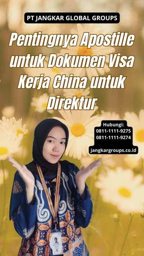 Pentingnya Apostille untuk Dokumen Visa Kerja China untuk Direktur