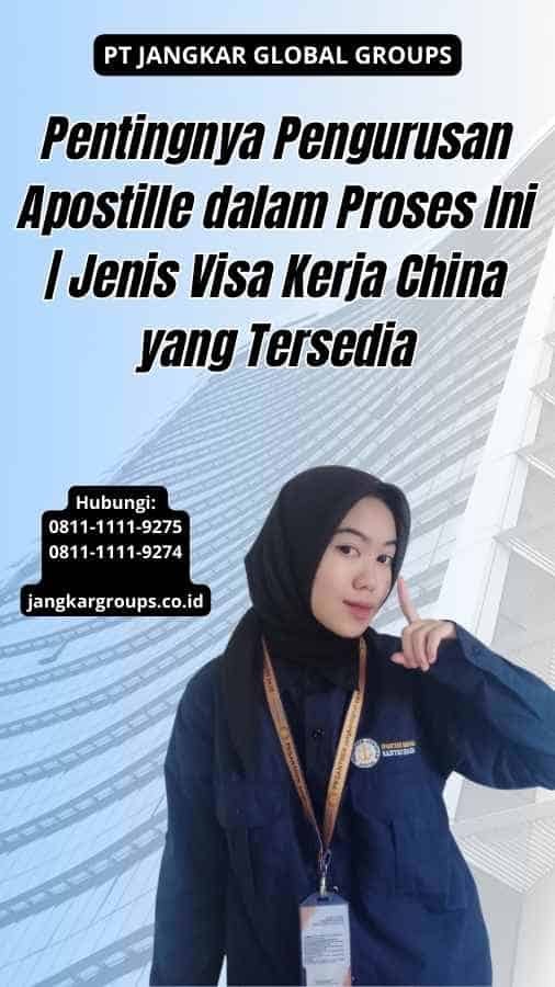 Pentingnya Pengurusan Apostille dalam Proses Ini Jenis Visa Kerja China yang Tersedia