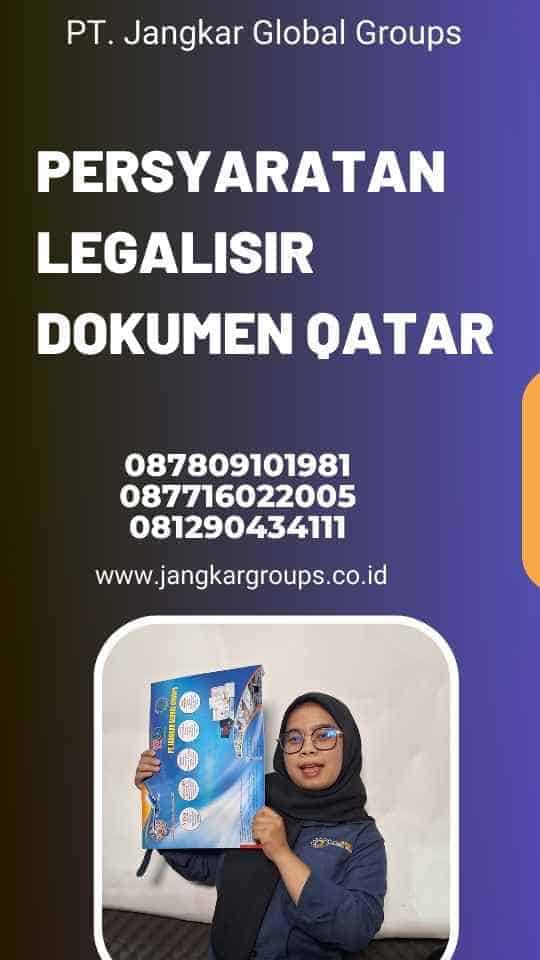 Persyaratan legalisir dokumen Qatar