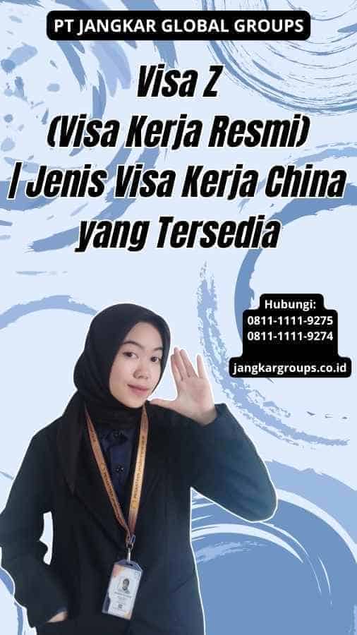 Visa Z (Visa Kerja Resmi) Jenis Visa Kerja China yang Tersedia