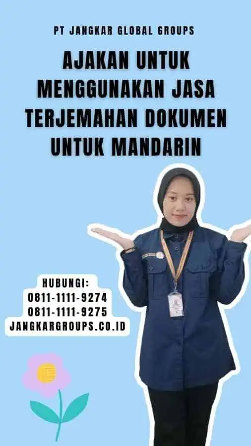 Ajakan untuk Menggunakan Jasa Terjemahan Dokumen untuk Mandarin