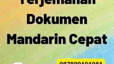 Jasa Terjemahan Dokumen Mandarin Cepat