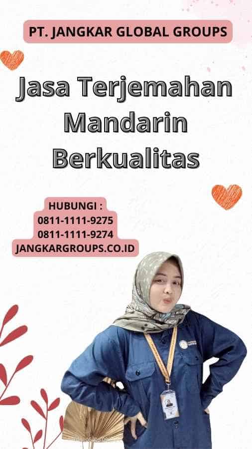 Jasa Terjemahan Mandarin Berkualitas