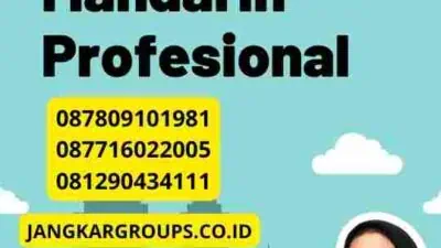 Jasa Terjemahan Mandarin Profesional