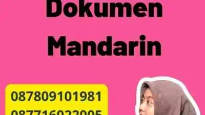 Jasa Translate Dokumen Mandarin